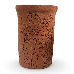 Hand Made Artisan Etched Terracotta Planter